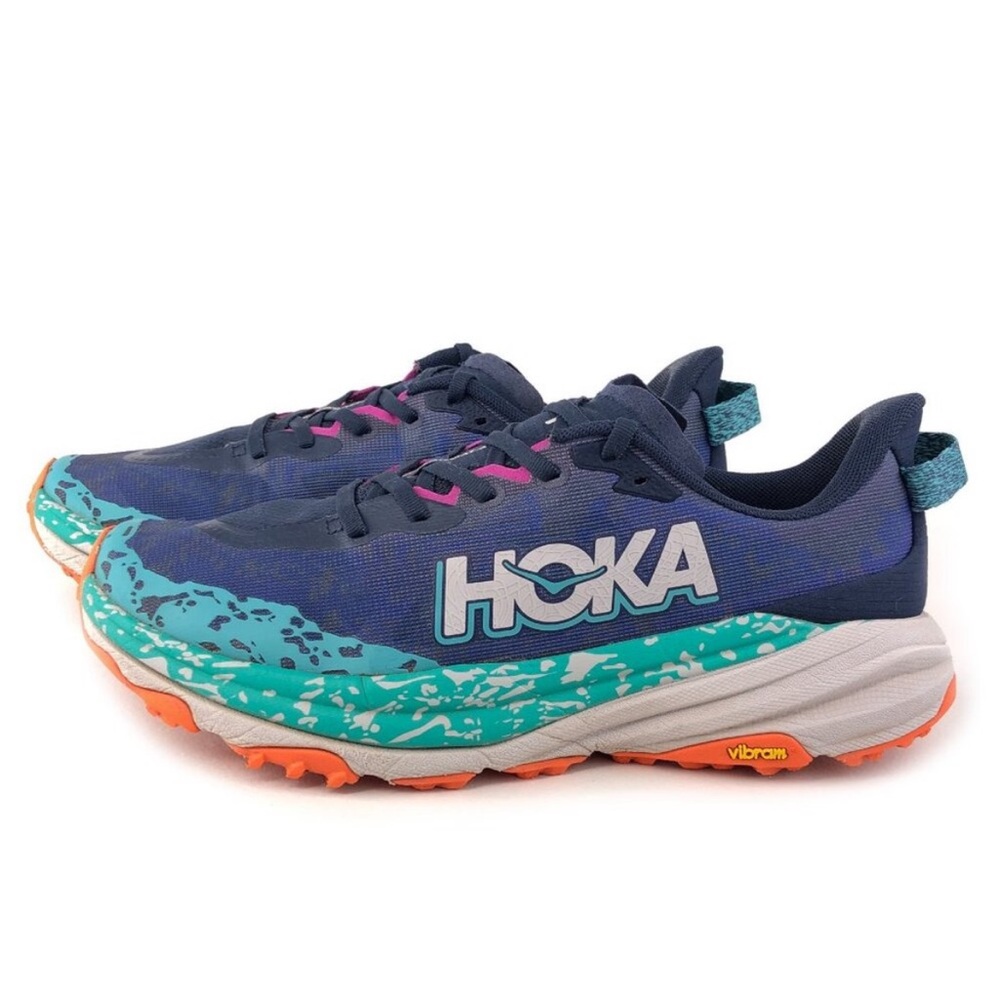 Hoka One One Speedgoat 6 Varsity Navy/Meteor Trail Running Shoes 11 D - Picture 7 of 14
